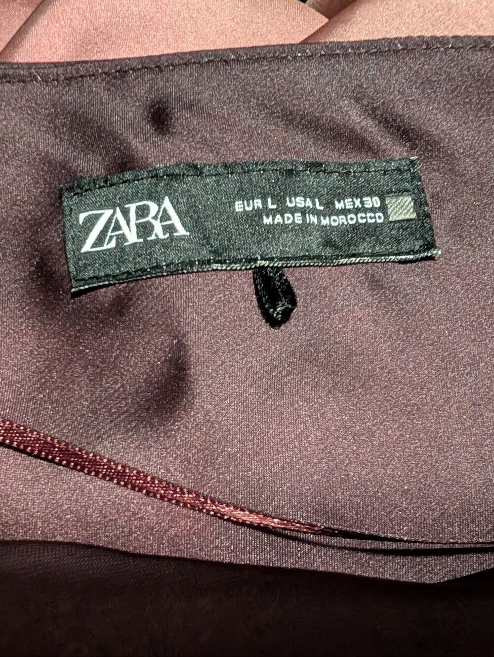 Zara Satin Effect Purple Sea Green Ombre Cowl Neck Midi Dress - Picture 8 of 11